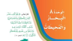 حل لغتي ثالث ابتدائي الوحدة الثامنة البحار والمحيطات ف2