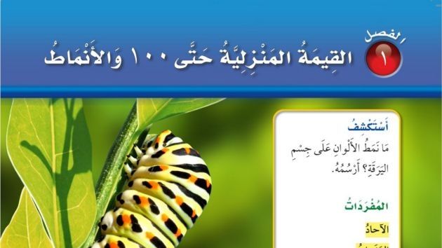 حل الفصل الاول القيمة المنزلية حتى 100 والانماط رياضيات ثاني ابتدائي ف1 1447