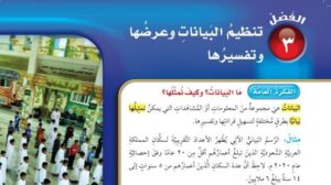 حل الفصل الثالث تنظيم البيانات وعرضها وتفسيرها رياضيات رابع ابتدائي ف1 1448 هـ