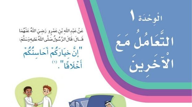 حل الوحدة الاولى التعامل مع الاخرين لغتي ثالث ابتدائي ف1 1447