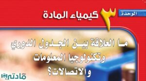 حل الوحدة الثالثة كيمياء المادة علوم ثالث متوسط ف1 1448