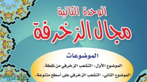 حل الوحدة الثانية مجال الزخرفة تربية فنية سادس ابتدائي ف1 1448